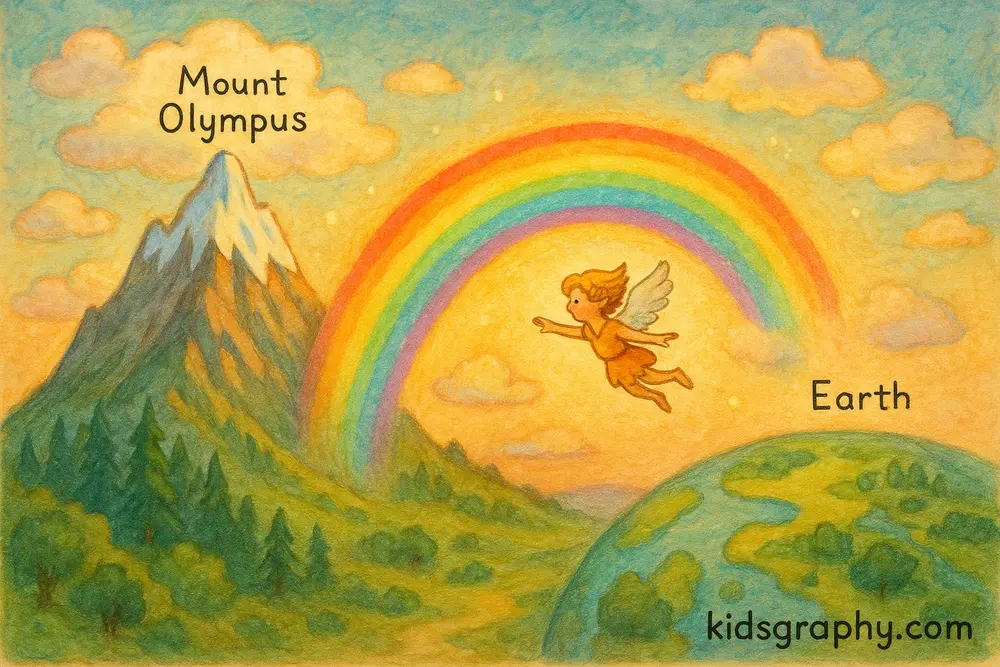 Rainbow path of Iris in Greek mythology.