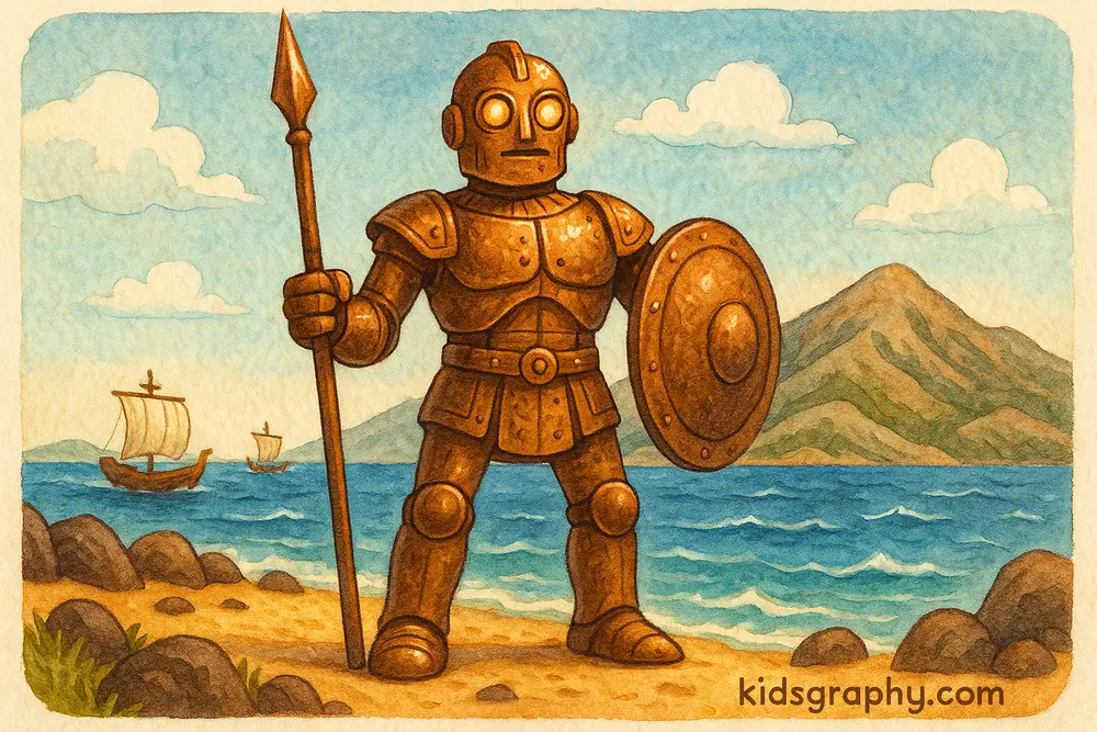 Talos, the bronze giant built by Hephaestus to guard Crete